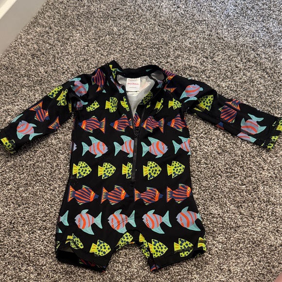 Hanna Andersson Other - Hanna Andersson Black Baby swimsuit with fish print